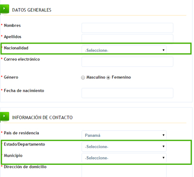 Datos de contacto Estascontratado